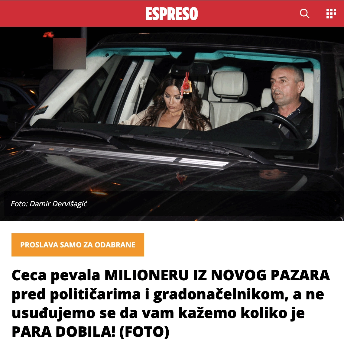 A 2018 article in Serbia's <em><a href='https://www.espreso.co.rs/showbiz/zvezde/249889/ceca-pevala-milioneru-iz-novog-pazara-pred-politicarima-i-gradonacelnikom-a-ne-usudjujemo-se-da-vam-kazemo-koliko-je-para-dobila-foto' target='_blank'>Espreso</a></em> shows Mile Dragutinović with Svetlana Ražnatović (Ceca), Arkan's widow.